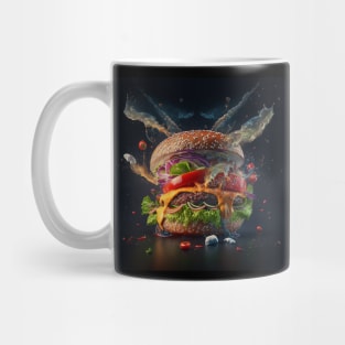 Delicious Cheeseburger with lettuce, onion, and tomato created for burger lovers Mug